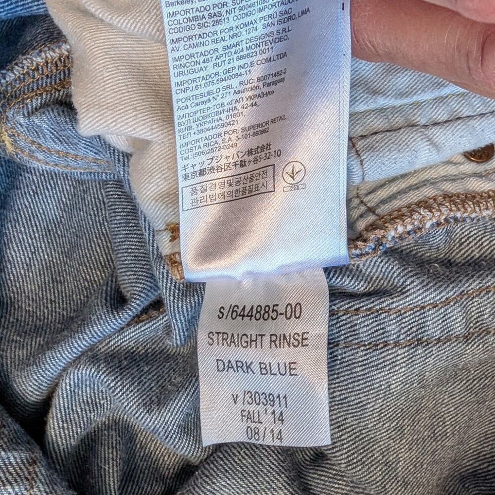 GAP 1969 StraighLeg; 100% Cotton, Men's Denim Jeans/Pants 34X30, Blue Denim - Picture 11 of 12
